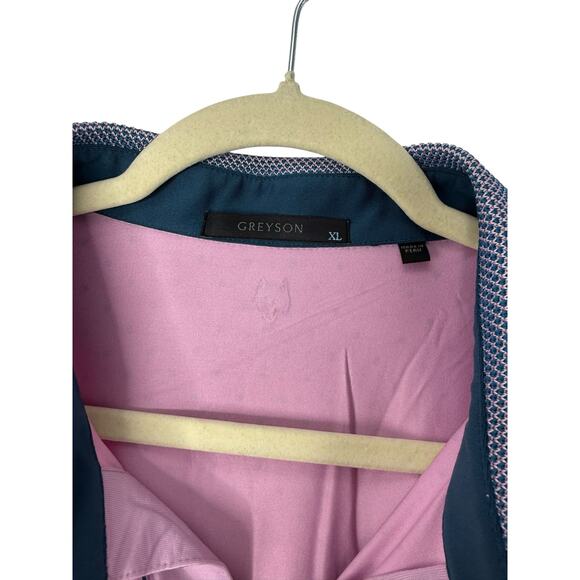 Greyson Golf Polo Men XL Icon Mauve Mist Polo Performance Stretch Wolf Logo - Picture 4 of 9